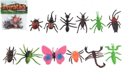 Mini animaux et insectes en plastique 12 pcs