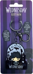 Porte-clés en acrylique WEDNESDAY avec attache métallique