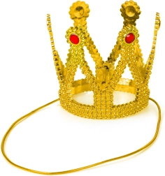 Couronne dorée avec pierres pour princesses et reines