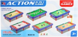 Set de jeux de table sportifs 6-en-1 pour enfants
