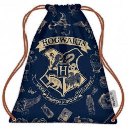 Sac à cordon Harry Potter bleu marine et doré