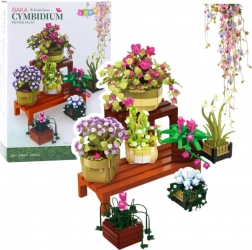 Jeu de construction fleurs en pots avec deux étagères – 1446 pièces