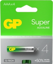 Piles alcalines GP Super LR03/AAA 4 pcs