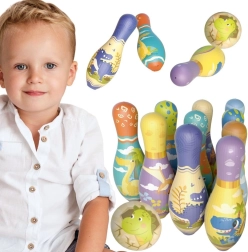 Quilles souples pour enfants avec dinosaures Woopie - 12 pièces