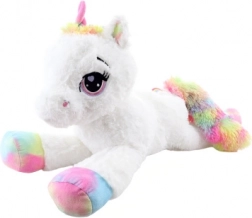 Licorne en peluche 80 cm blanche