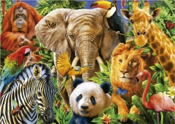 EDUCA Puzzle Collage d’animaux sauvages 500 pièces