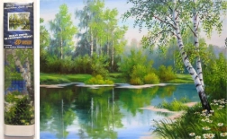 Peinture diamant Paysage printanier 30x40 cm