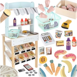 Marché en bois LULILO Melo avec stand et caisse pour enfants