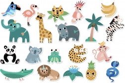 Vilac aimants en bois Jungle pour enfants