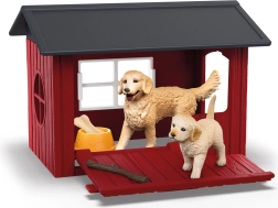 Niche pour chien avec golden retriever Schleich Farm World