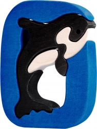 Alphabet de la faune – lettre O avec orque