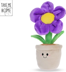 Fleur en peluche violette en pot Take Me Home 30 cm