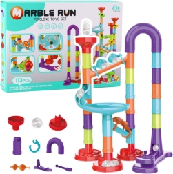 Jeu de construction amusant avec piste à billes pour enfants