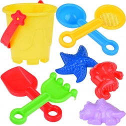 Ensemble de jouets pour le sable – seau, moules et râteau