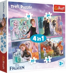 Puzzle Frozen 4v1 (12, 15, 20, 24 pièces) - Monde Merveilleux