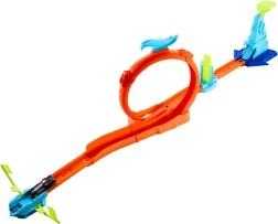 Circuit de cascades Hot Wheels avec obstacles