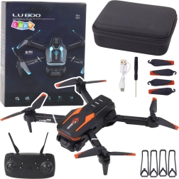 Drone avec caméra LU800 avec lumières LED - orange