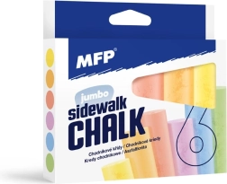 Craies rondes pour trottoir 6 pcs – assortiment de couleurs