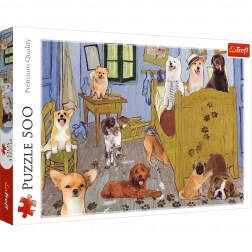 Puzzle 500 pièces – La Chambre de VAN GOGH : Révolution canine Trefl