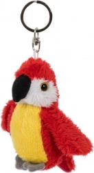 porte-clés en peluche perroquet ara 9 cm rouge
