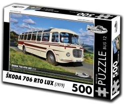 Puzzle Voitures rétro : Škoda 706 RTO LUX – autobus, 500 pièces