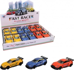 Voiture de course en métal à rétrofriction