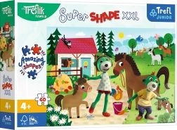 Puzzle Super Shape XXL TREFLÍCI à la ferme équestre 60 pièces
