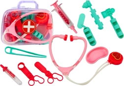 Trousse médicale pour enfants Instruments médicaux en valisette rose