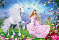 Puzzle Princesse et licornes 100 pièces