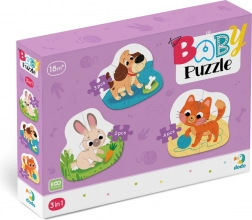 DODO baby puzzle animaux de compagnie 3 en 1 (2, 3, 4 pièces)