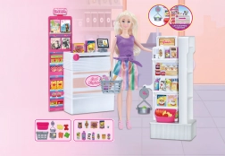 Poupée vendeuse 30 cm avec magasin et accessoires