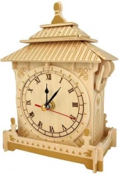 Woodcraft puzzle 3D en bois horloge avec mécanisme fonctionnel