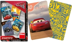 Dino cartes de jeu Quartetto avec motif Cars 3