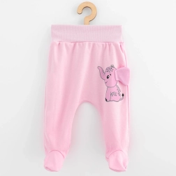 Semi-salopettes bébé en coton New Baby Happy Elephant rose