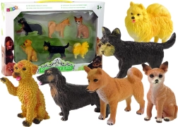 Ensemble de 6 figurines de races de chiens Famous Dog of the World