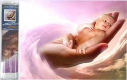 Peinture diamant – enfant dans la paume 30 × 40 cm