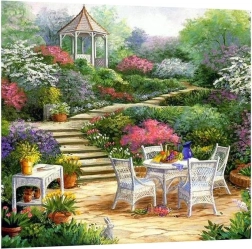 Peinture diamant Déjeuner au belvédère 30 × 40 cm