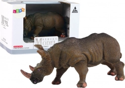 Grande figurine de collection Rhinocéros de la série Animaux du monde