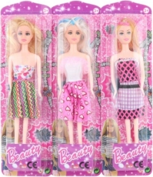 Poupée en robe colorée 28 cm