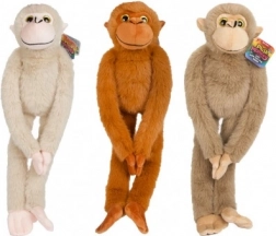 Singe en peluche 55 cm avec bande auto-agrippante 3 couleurs