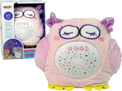 Douce chouette en peluche avec projecteur d’étoiles colorées et mélodies