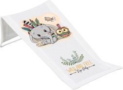 Transat de bain en tissu pour bébé Wild & Free – éléphant, blanc