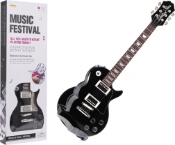 Guitare électrique pour enfants avec casque et microphone – noir