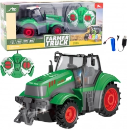 Tracteur vert télécommandé 1:24