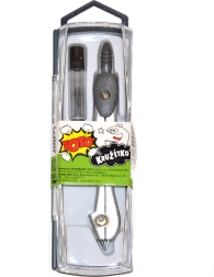 Compas scolaire en métal avec kit de mines de rechange