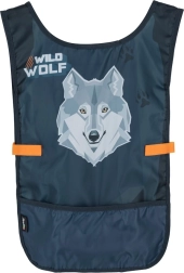 Tablier poncho pour enfants avec motif loup