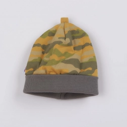 Bonnet bébé en coton NEW BABY With Love moutarde