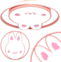 Plafonnier LED pour chambre d’enfant avec télécommande Lapin