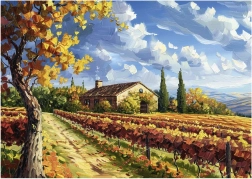 Puzzle vignoble peint 500 pièces DINO