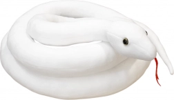 Serpent en peluche blanc 110 cm